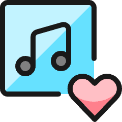 Playlist Heart Icon from Ultimate Colors Set