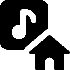 Playlist Home Icon from Ultimate Bold Set