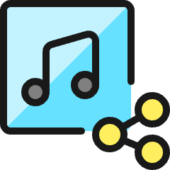 Playlist Share Icon from Ultimate Colors Set