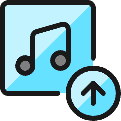 Playlist Upload Icon from Ultimate Colors Set