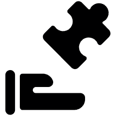 Module Hand Puzzle 1 Icon from Ultimate Bold Set