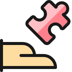 Module Hand Puzzle 1 Icon from Ultimate Colors Set