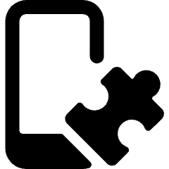 Module Phone Puzzle 1 Icon from Ultimate Bold Set