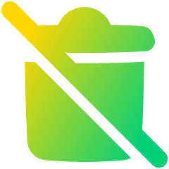 Permanently Delete Icon from Plump Gradient Set