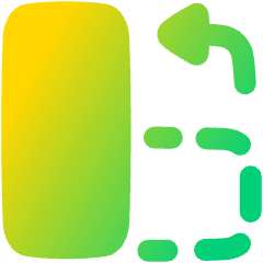 Rotate Content Left Icon from Plump Gradient Set