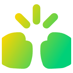 Fist Bump Icon from Plump Gradient Set