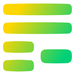 List Minus Icon from Plump Gradient Set