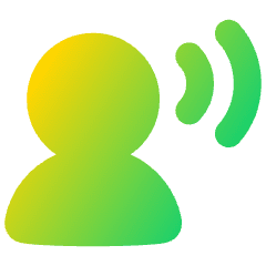 User Speaking Icon from Plump Gradient Set
