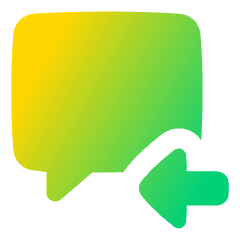 Previous Text Icon from Plump Gradient Set