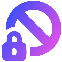 Permanent Block Account Security Icon from Plump Gradient Set
