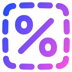 Discount Percent Cutout Icon from Plump Gradient Set