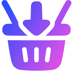 Shopping Basket Add Icon from Plump Gradient Set