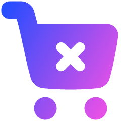 Shopping Cart Cross Icon from Plump Gradient Set