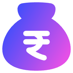 Bag Rupee Icon from Plump Gradient Set