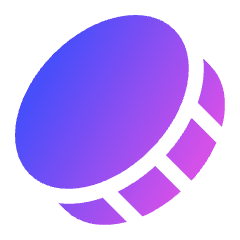 Coin Diagonal Icon from Plump Gradient Set