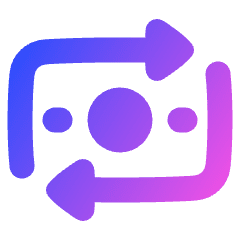 Money Transfer Icon from Plump Gradient Set