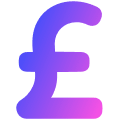 Pound Icon from Plump Gradient Set