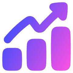 Graph Bar Increase Icon from Plump Gradient Set