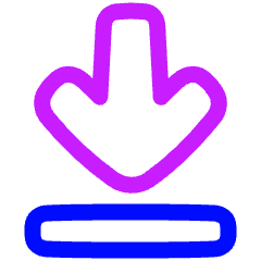Line Arrow Move Down Large 1 Icon from Plump Neon Set