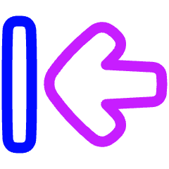 Line Arrow Move Left Large 1 Icon from Plump Neon Set