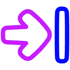 Line Arrow Move Right Large 1 Icon from Plump Neon Set