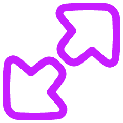 Triangle Arrow Expand Diagonal Large 1 Icon from Plump Neon Set