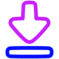 Triangle Arrow Move Down Large 1 Icon from Plump Neon Set