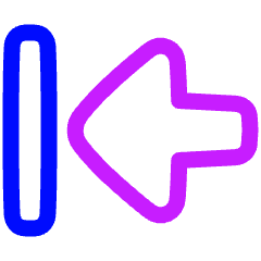 Triangle Arrow Move Left Large 1 Icon from Plump Neon Set