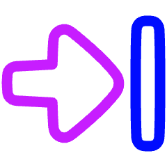 Triangle Arrow Move Right Large 1 Icon from Plump Neon Set