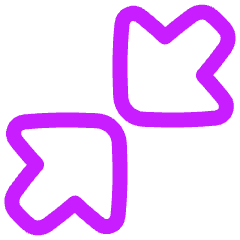 Triangle Arrow Shrink Diagonal Large 1 Icon from Plump Neon Set