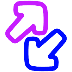 Line Arrow Transfer Diagonal Large 3 Icon from Plump Neon Set