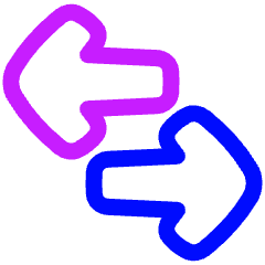 Line Arrow Transfer Horizontal Large 3 Icon from Plump Neon Set
