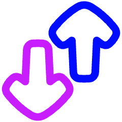 Line Arrow Transfer Vertical Large 3 Icon from Plump Neon Set