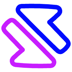 Triangle Arrow Transfer Diagonal Large 2 Icon from Plump Neon Set