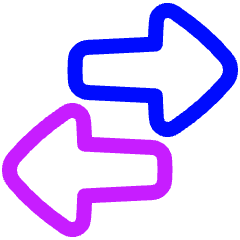 Triangle Arrow Transfer Horizontal Large 2 Icon from Plump Neon Set