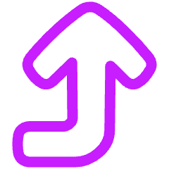 Line Arrow Bend Right Up Large Icon from Plump Neon Set