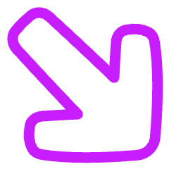 Line Arrow Diagonal Bottom Right Large Icon from Plump Neon Set