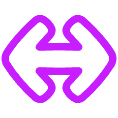 Line Arrow Horizontal Large Icon from Plump Neon Set