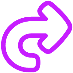 Line Arrow Turn Forward Large Icon from Plump Neon Set