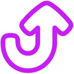 Line Arrow Turn Up Right Large Icon from Plump Neon Set