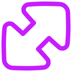 Diagonal Triangle Arrow Large 1 Icon from Plump Neon Set