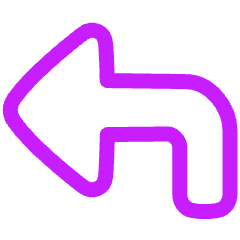 Triangle Arrow Bend Up Left Large Icon from Plump Neon Set