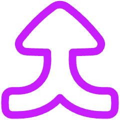 Triangle Arrow Merge Vertical Large Icon from Plump Neon Set