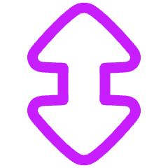 Triangle Arrow Vertical Large Icon from Plump Neon Set