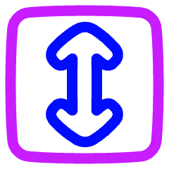 Line Arrow Fit To Height Square Icon from Plump Neon Set