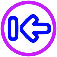 Line Arrow Left Circle 2 Icon from Plump Neon Set