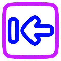 Line Arrow Left Square 2 Icon from Plump Neon Set