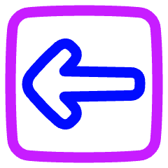 Line Arrow Left Square Icon from Plump Neon Set