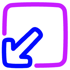 Line Arrow Minimize Window 1 Icon from Plump Neon Set