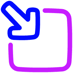 Line Arrow Minimize Window 3 Icon from Plump Neon Set